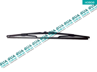 Щетка дворника 40 см задняя (под ляду / 1 дверь)