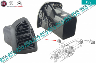 Дефлектор / воздушная заслонка обдува кабины центральная левая   