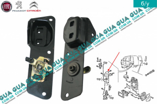 Механизм замка задней левой двери ( распашной )   