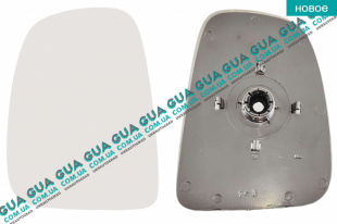 Вкладыш зеркала заднего вида левый без подогрева Ford / ФОРД TRANSIT 1985-2000 / ТРАНЗИТ 85-00 2.5D (2496 куб.см.)