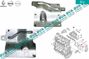 Термозащита выпускного коллектора ( термозащитный экран ) Renault / РЕНО MASCOTT 2004-2010 / МАСКОТ 04-10 3.0TDI (2953 куб.см.)