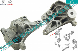 Кронштейн крепление подушки двигателя ( правый )   