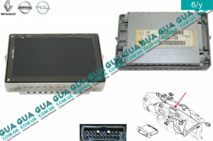 Дисплей GPS навигатора Renault / РЕНО AVANTIME / ЭВАНТАЙМ 2.0 16V TURBO (1998 куб.см.)