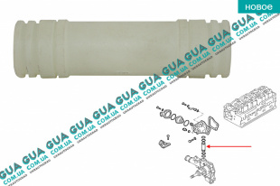 Трубка системы охлаждения от термостата к водяной помпе L-75mm   