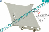 Внутренняя обшивка ( молдинг ) накладка правой задней стойки ( верхняя часть )