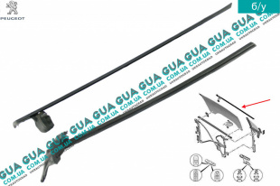 Уплотнитель внешний стекла передней левой двери ( купе-кабриолет )   