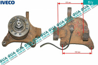 Поворотный кулак / цапфа левая с ступицей с ABS / АБС ( спарка / торсионная подвеска )