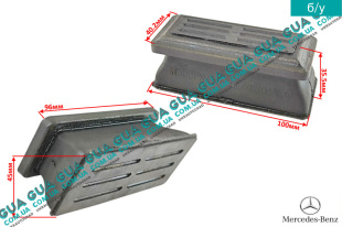  Отбойник / подушка нижняя передней однолистовой рессоры ( металлической ) левая   