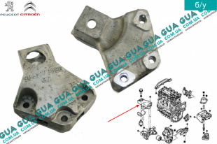 Кронштейн подушки / опора / лапа подвески двигателя правый верхний   