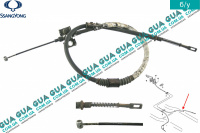 Трос ручного тормоза задний правый ( L 1270 мм ) SsangYong / САНГЙОНГ KYRON 2.0XDI (1998 куб.см.)