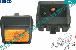 Фонарь боковой ( габарит / маркер / катафот ) желтый   