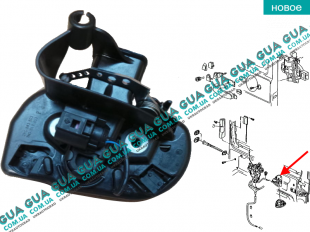 Замок задний боковой / сдвижной правой двери ( защелка ) VW / ВОЛЬКС ВАГЕН TRANSPORTER V 2003- / ТРАНСПОРТЕР 5 03- 2.0TDI (1968 куб.см.)