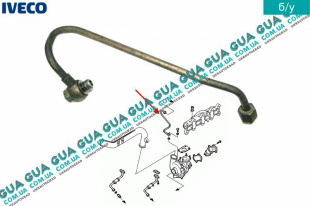 Трубка подачи масла в турбину   