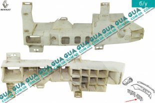 Кронштейн крепления заднего бампера левый Renault / РЕНО CLIO II / КЛИО 2 1.9DTI (1870 куб.см.)