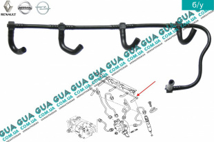 Трубка топливная обратки ( возвратка )  шланг форсунок   