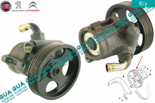 Насос гидроусилителя руля ( ГУР / гидроусилитель руля 6 ручейков  D114 )   
