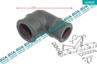 Патрубок вентиляции картерных газов ( шланг / трубка / уголок сапуна ) OM615-617   