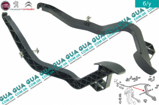 Педаль газа под трос ( пластик )   