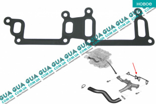 Прокладка водяного коллектора системы охлаждения   