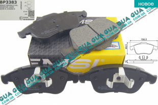 Тормозные колодки передние (ATE) Renault / РЕНО MEGANE III / МЭГАН 3 1.6 16V (1598 куб.см.)
