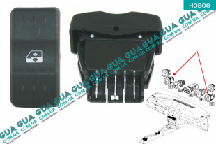  Кнопка стеклоподъемника   