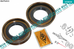 Сальник задней ступицы 42x77x15.5 ( RWD одинарные колеса )   