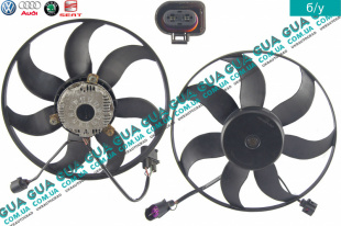 Вентилятор основного радиатора с моторчиком D360 лопастей 7   