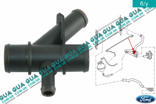 Тройник системы охлаждения (трубка охлаждающей жидкости)   