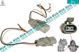 Фишка / разъем с проводами / поворотника фари / цоколя патрона противотуманной фари ( птф ) / штекер бачка главного тормозного цилиндра / моторчика стеклоподъемника 2 контакта   