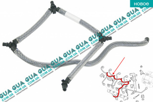 Трубка топливная обратки ( возвратка )  шланг форсунок 07-   