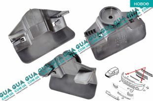 Кронштейн крепления переднего бампера с 03-   