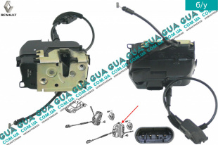 Замок двери задней левой электрический   