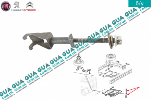 Крюк крепление запасного колеса ( болт запаски ) Citroen / СИТРОЭН JUMPER 1994-2002 / ДЖАМПЕР 1 2.8 HDI (2799 куб.см.)