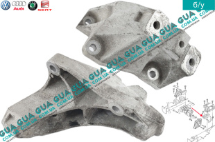 Кронштейн крепление КПП /  подушки ( опоры ) двигателя левый   