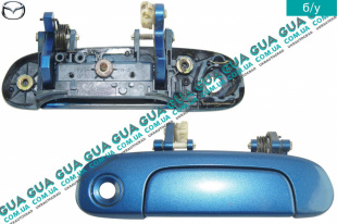Ручка передней правой двери наружная Mazda / МАЗДА 323 F 1998-2004 1.4 (1324 куб.см.)