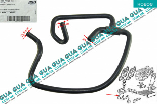 Патрубок / шланг системы отопления / трубка радиатора печки ( правый )   