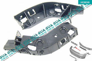 Кронштейн / направляющая переднего бампера ( комплект )   