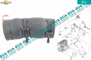 Шланг / патрубок системы охлаждения ( трубка ) Chevrolet / ШЕВРОЛЕТ Captiva 2006-2011 2.0D ( 1991куб.см. )