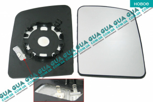 Вкладыш зеркала заднего вида левый с подогревом с 2009-2013 Ford / ФОРД CONNECT 2002-2013 / КОННЕКТ 02-13 1.8TDCI (1753 куб.см)