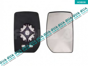 Вкладыш зеркала заднего вида левый с подогревом   