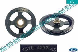 Шкив насоса гидроусилителя руля ( Шкив привода ГУР ) 4 ручейка Ford / ФОРД FOCUS II 2004-2011 / ФОКУС 2 2.0TDCI  (1997 куб. см.)