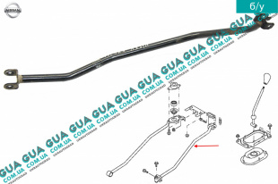 Тяга кулисы МКПП ( тяга / штанга коробки переключения передач ) Nissan / НИССАН ALMERA N16 / АЛЬМЭРА Н16 2.2 DCI ( 2184 куб.см.)