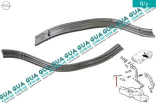 Кожух трубок розвоздушки / вентиляции топливного бака   