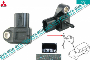 Датчик давления наддува воздуха Мапсенсор Mitsubishi / МИТСУБИСИ PAJERO IV 2006- / ПАДЖЕРО 4 06- 3.2DI-D (3200 куб.см.)