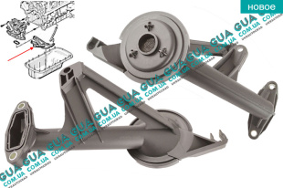 Маслоприемник /  маслозаборник / впускная трубка масляного насоса   