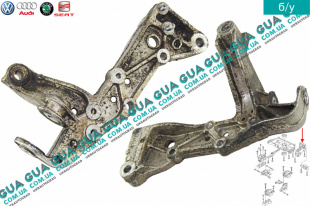 Кронштейн крепление передней балки / подрамника левый Seat / СЕАТ ALTEA 2004- 2.0TDI (1968 куб.см.)