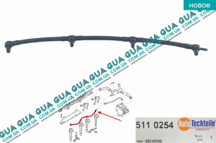 Трубка топливная обратки / возвратка  шланг форсунок с 05- Ford / ФОРД KA / КА 1.3TDCI (1248 куб.см.)