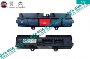 Блок кнопок ( кнопка аварийной сигнализации ) Peugeot / ПЕЖО BOXER II 2002-2006 / БОКСЕР 2 02-06 2.8 HDI (2799 куб.см.)