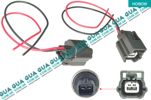 Фишка датчика давления масла / температури корпуса термостата с проводами / разъем / штекер генератора / колодка  АБС /  ABS / компрессора кондиціонера /фонаря номерного знака / ( 2 провода ) Nissan / НИССАН X-Trail T31 / ИКС-ТРЭЙЛ Т31 2.0dCi (1995 куб. см.)