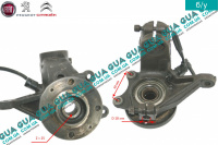 Поворотный кулак / цапфа правая с ступицей под ABS / АБС D18 Peugeot / ПЕЖО PARTNER M59 2003-2008 / ПАРТНЕР М59 03-08 1.9D (1868 куб.см.)